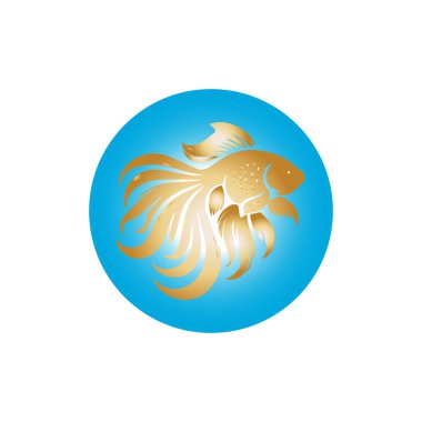 Balık logosu şablonu vektör resimleme tasarımı