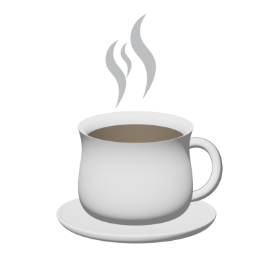 Beyaz arkaplanlı bir fincan kahve.