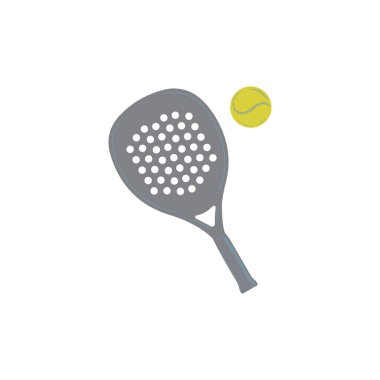 Tenis topu ikonu. Beyaz arkaplanda izole edilmiş tenis topu vektör simgesinin düz çizimi