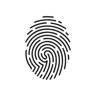 parmak izi ikonu. Vektör düz biçim simgesi. beyaz üzerine izole