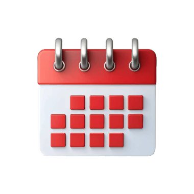 kırmızı hesap makinesi simgesi. 3 boyutlu illüstrasyon. 3 Boyutlu Hazırlama