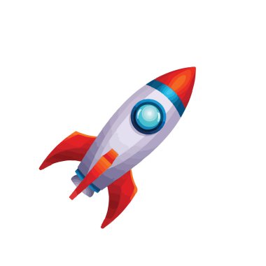 roket fırlatma izole edilmiş ikon vektör çizimi tasarımı