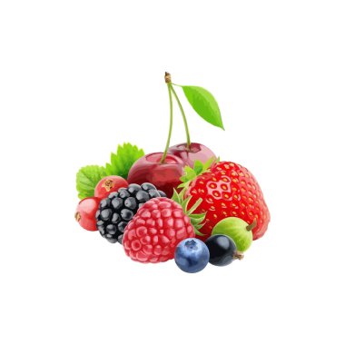 Beyazlar üzerinde taze meyveler