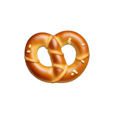 Simit ikonu. Düz biçim. Simge görüntüleme