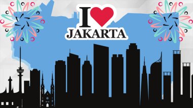 jakarta Endonezya şehir silueti