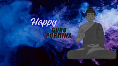 Mutlu Buda için bir arkaplan çizimi.