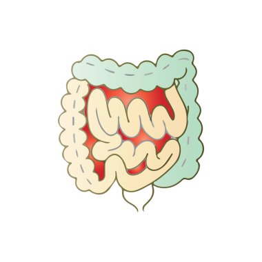 bağırsak simgesinin vektör illüstrasyonu