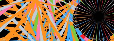 Renkli soyut çizim ve gradyan. Yepyeni tasarım