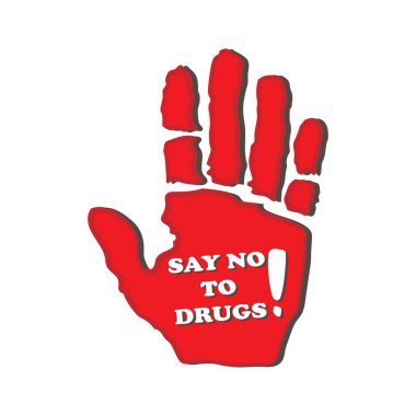 Uyuşturucu yok. dur işareti