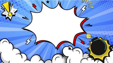 explosion with comic book style. pop art background vector.