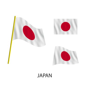 Japonya bayrağı vektör