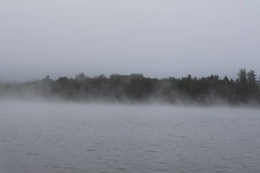 Gölde sisli bir sabah