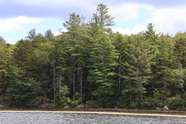 Dağlarda güzel bir göl manzarası
