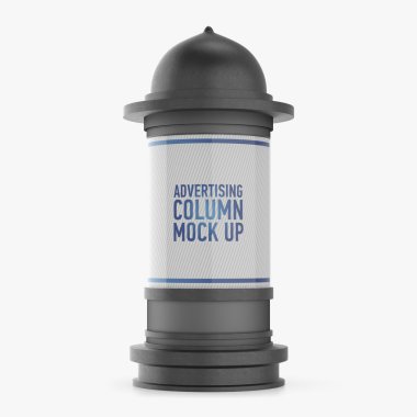 İzole reklam sütun