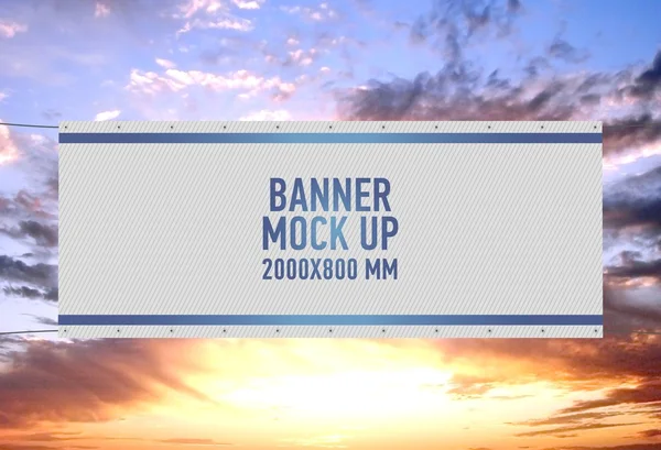 Banner mock up. 3d illustration. Isolated.