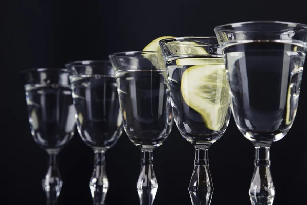 Set de vasos de alcohol con fondo —  Fotos de Stock