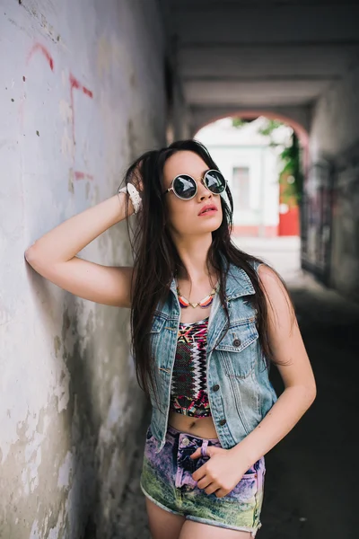 Mulher bonita hippie — Fotografia de Stock