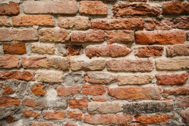 orange bricks of wall clipart