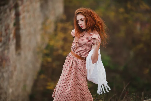 Young redhead girl — Stock Photo, Image