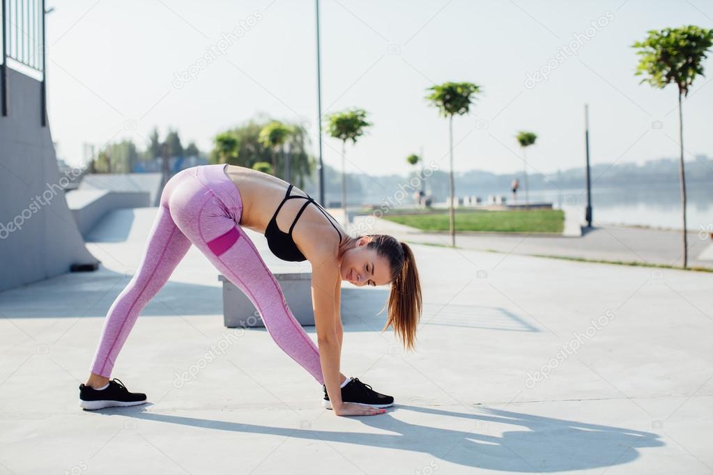 woman doing fitness exercises
