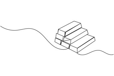 Altın çubuk sürekli finans konsept vektör çizimi