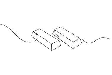 Altın çubuk sürekli finans konsept vektör çizimi