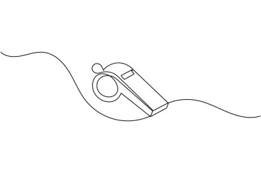 Minimalist spor nesnesi resimlemesi çizerek sürekli ıslık çal