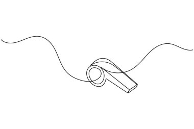 Minimalist spor nesnesi resimlemesi çizerek sürekli ıslık çal