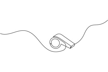 Minimalist spor nesnesi resimlemesi çizerek sürekli ıslık çal