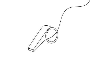 Minimalist spor nesnesi resimlemesi çizerek sürekli ıslık çal