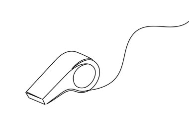 Minimalist spor nesnesi resimlemesi çizerek sürekli ıslık çal