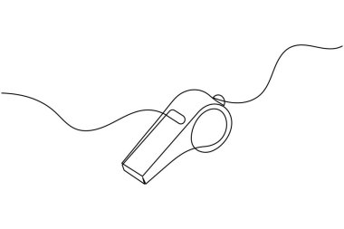 Minimalist spor nesnesi resimlemesi çizerek sürekli ıslık çal