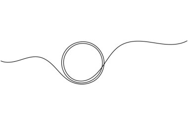 Minimalist stil geometrik özet çiziminin sürekli bir çizgi çizimi