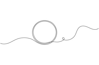 Minimalist stil geometrik özet çiziminin sürekli bir çizgi çizimi