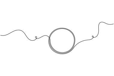 Minimalist stil geometrik özet çiziminin sürekli bir çizgi çizimi