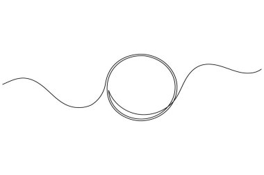 Minimalist stil geometrik özet çiziminin sürekli bir çizgi çizimi