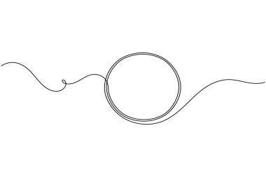 Minimalist stil geometrik özet çiziminin sürekli bir çizgi çizimi