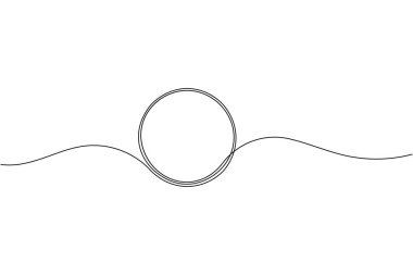 Minimalist stil geometrik özet çiziminin sürekli bir çizgi çizimi