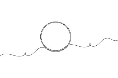 Minimalist stil geometrik özet çiziminin sürekli bir çizgi çizimi