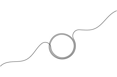 Minimalist stil geometrik özet çiziminin sürekli bir çizgi çizimi