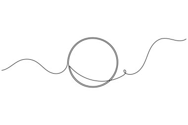 Minimalist stil geometrik özet çiziminin sürekli bir çizgi çizimi