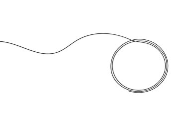 Minimalist stil geometrik özet çiziminin sürekli bir çizgi çizimi