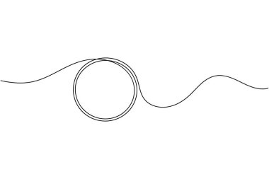 Minimalist stil geometrik özet çiziminin sürekli bir çizgi çizimi