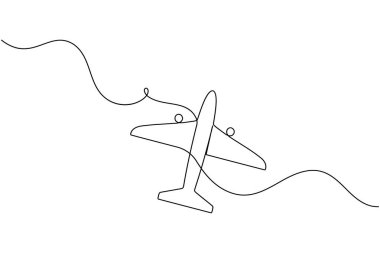 Basit minimalist iş kavramına sahip uçak aralıksız çizimi