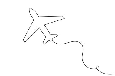 Basit minimalist iş kavramına sahip uçak aralıksız çizimi