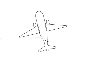 Basit minimalist iş kavramına sahip uçak aralıksız çizimi