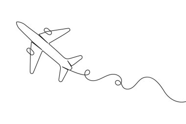 Basit minimalist iş kavramına sahip uçak aralıksız çizimi