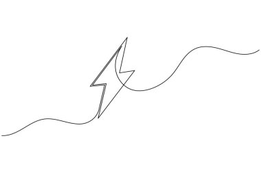 Enerji cıvata tasarımı sembolünün tek bir çizgisi