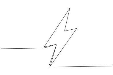 Enerji cıvata tasarımı sembolünün tek bir çizgisi