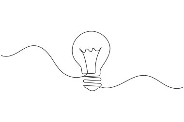 İş simgesi minimalist ana hatlı vektör çizimi sürekli bir çizgi